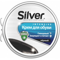 СИЛЬВЕР Premium Классик крем д/обуви в пластиковой банке Черный 50 мл (Шайба)