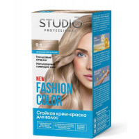 9.1 Пепельный светло-русый , 50/50/15 мл Стойкая краска для волос FASHION COLOR Студио Профешнл