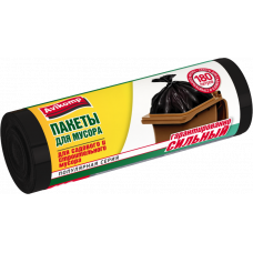 180л AV Мешки д/мусора 50мкр, 10 шт, 84*105 рулон черные ГОСТИНИЦЫ