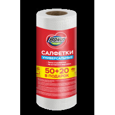 BONUS Cалфетки вискозные в рулоне 50+20шт