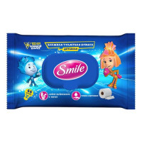 Влажная туалетная бумага Smile Фиксики,44шт