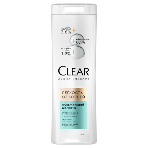 CLEAR DERMA THERAPY шампунь Легкость от корней 12*380мл