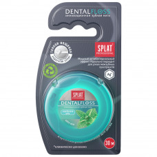 СПЛАТ DentalFloss зубная нить тонкая мятная ВОЛОКНА СЕРЕБРА 30м