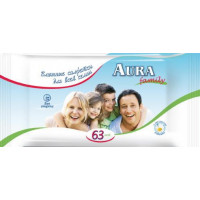AURA осв влажные салфетки для Всей семьи 63 шт КК ch п pr sp