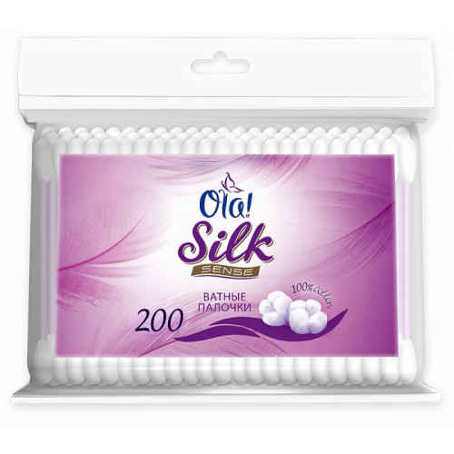 ОЛА ватные палочки в п/эт 200шт SILK SENSE