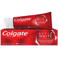Колгейт 75мл зубная паста Optic White Искрящаяся мята отбеливание