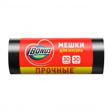 BONUS пакет д/мусора 45*55 синий,черный 30л/30 шт (прочные)