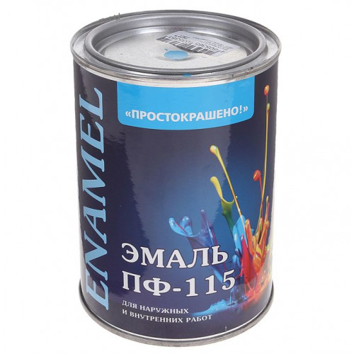 Эмаль ПФ-115 Простокрашено зеленая 0,9кг
