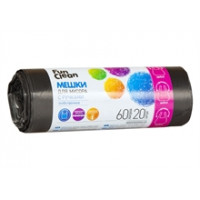 Мешки для мусора Fun Clean Особо прочные с ручками черный 60л*20шт ролик, 600*900мм, влож.30шт