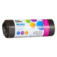 Мешки для мусора Fun Clean Особо прочные с ручками черный 60л*20шт ролик, 600*900мм, влож.30шт