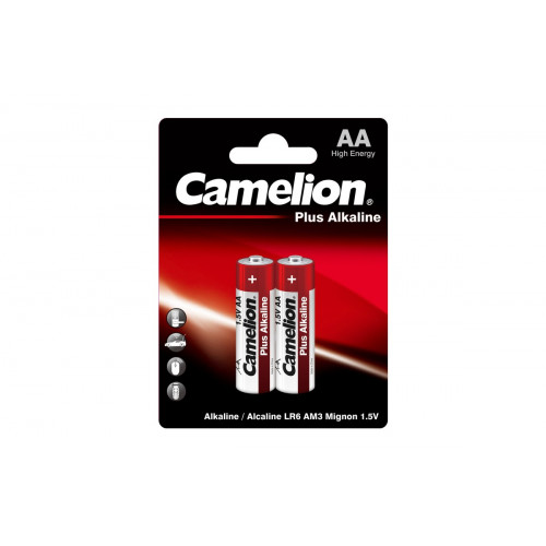 Батарейка пальчик LR6-BP2 Plus Alkaline цена за 2шт Camelion