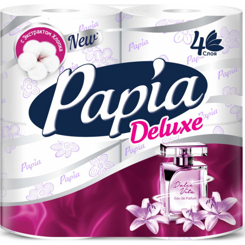 Туалетная бумага Papia Делюкс Арома Дольче Вита 4сл 4*14