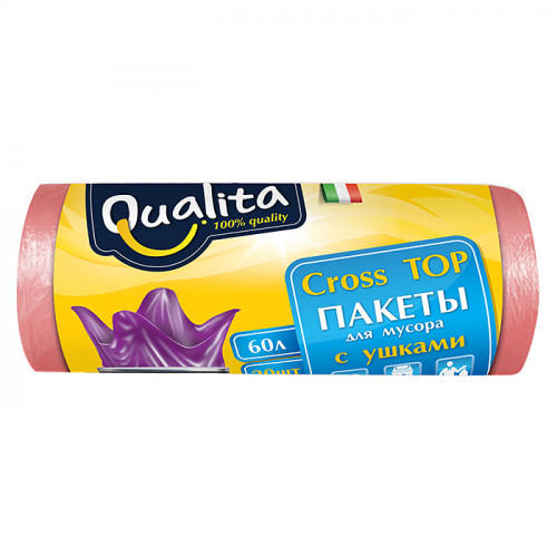 Пакеты QUALITA для мусора 60л.20шт.с ушками sp
