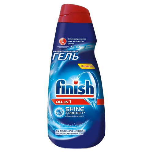 Финиш All in 1 Shine&Protect моющее ср-во для мытья посуды в посудом.маш. - гель 1 000 мл Финиш All in 1 Shine&Protect моющее ср-во для мытья посуды в посудом.маш. - гель 1 000 мл
