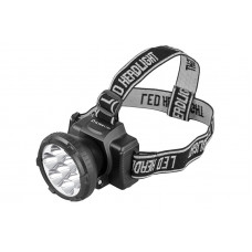 Фонарь LED5362 налоб/метал 2 реж. аккумулятор., черный 220В, 7LED пласт.бокс  Camelion