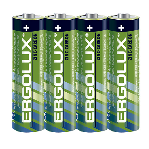 Батарейка Ergolux пальчик R 6 SR4  1,5В цена за 4шт