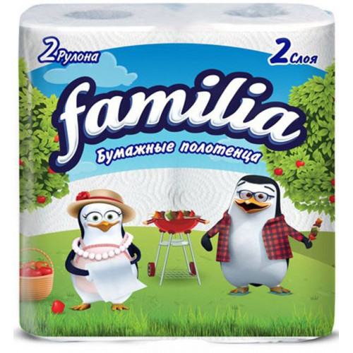 Бумажные полотенца Familia Радуга 2сл 2*16