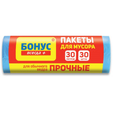 BONUS пакет д/мусора 45*55 черный 30л/20 шт эконом