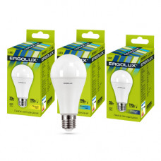 Лампы светодиодные Ergolux  LED-А65-20W-E27-4K (20Вт Е27 4000К172-265В) ЛОН холодный свет