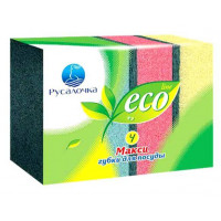РУСАЛОЧКА Губка д/посуды МАКСИ 4шт ECO LINE