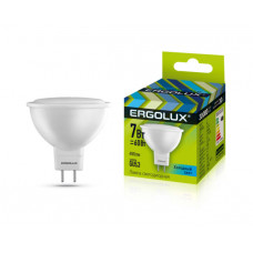 Лампы светодиодные Ergolux  LED-JCDR-7W-GU5.3-4K 4500К 7 Вт д/встроенных светильников (45Вт)