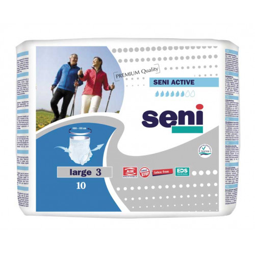 Белла трусы впитывающие для взрос. Seni Activ  Large, размер L/3 100-130 см., 10 шт.