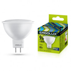 Лампы светодиодные Ergolux  LED-JCDR-9W-GU5.3-6K  6500К 9Вт д/встроенных светильников (172-265В)