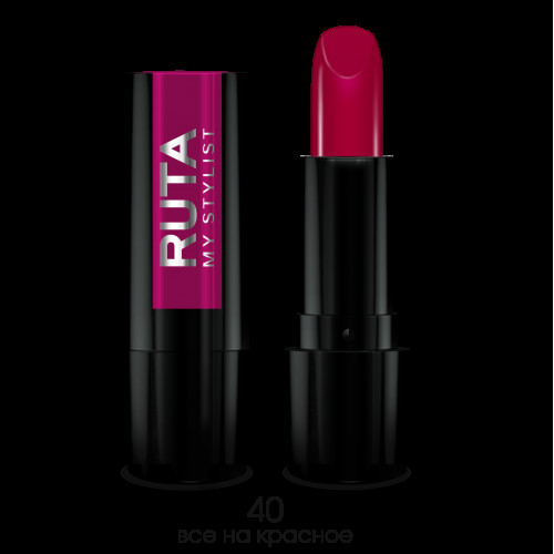 Рута Губная помада GLAMOUR Lipstick 40 всё на красное