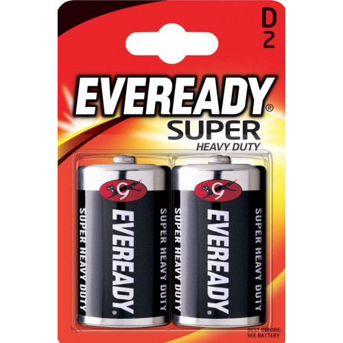 Батарейка EVEREADY Super Heavy Duty D/R20 FSB2, бочка, Цена за 2шт.