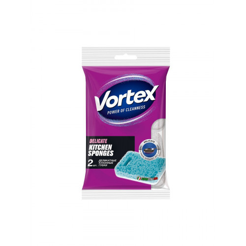 VORTEX Губка деликатная фигурная 2шт