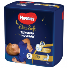 Хаггис ночные трусики-подгузники Элит Софт 5 (12-17кг) 17шт (арт 9402662)