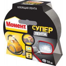 Клеящая лента Супер Лента Момент, 10 м на единичном блистере (серебр.) Новая