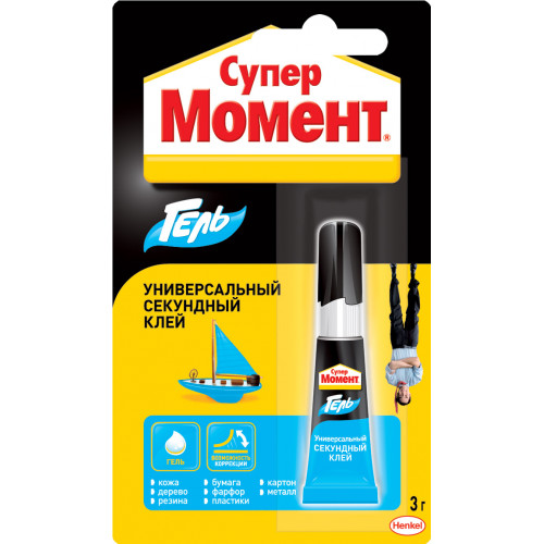 Супер Момент гель, 3 г на единичном блистере в шоу-боксе