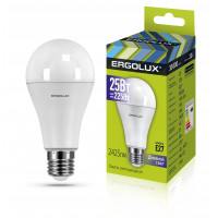 Лампы светодиодные Ergolux  LED-А65-25W-E27-6K (25Вт Е27 6500К 180-240В) ЛОН дневной свет