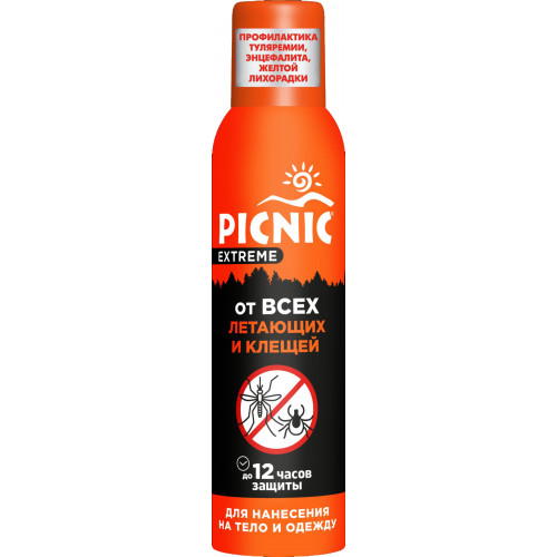 Picnic Extreme Аэрозоль от ВСЕХ летающих насекомых и клещей, 150мл