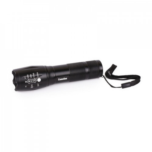 Фонарь LED 51530, LED XML-T6, ZOOM, 5 реж., 3ХLR03 в компл.алюм. откр. блистер, титан Camelion