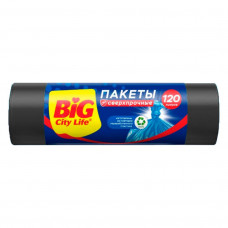 120л BIG CITY  пакет LDсуперпрочные д/мусора  70*110/10шт/120л черный