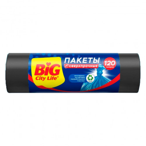 120л BIG CITY пакет LDсуперпрочные д/мусора 70*110/10шт/120л черный 120л BIG CITY пакет LDсуперпрочные д/мусора 70*110/10шт/120л черный