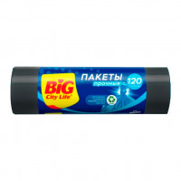 120л BIG CITY  пакет д/мусора  70*106см 10 шт черные