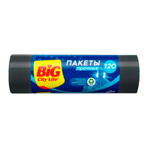 120л BIG CITY  пакет д/мусора  70*106см 10 шт черные