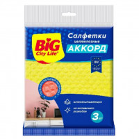 BIG City Салфетки целлюлозные Аккорд 3 шт (45шт/ящ), юнит (3x15) BIG City Салфетки целлюлозные Аккорд 3 шт (45шт/ящ), юнит (3x15)