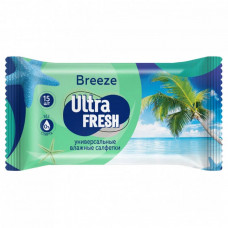 Влажная салфетка Ultra Fresh Breese 15шт