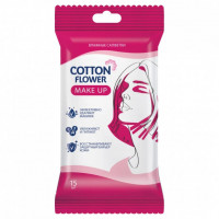 Cotton Flower Влажные салфетки Make Up 15шт (36 шт/ящ) еврослот