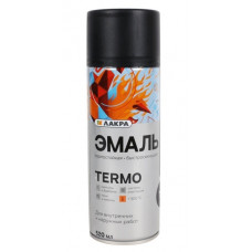 Эмаль аэрозольная термостойкая Лакра Termo +300 С Черный