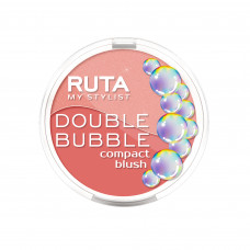 RUTA Румяна двойные компактные DOUBLE BUBBLE 101 сияющий оттенок спелого персика и матовый корал