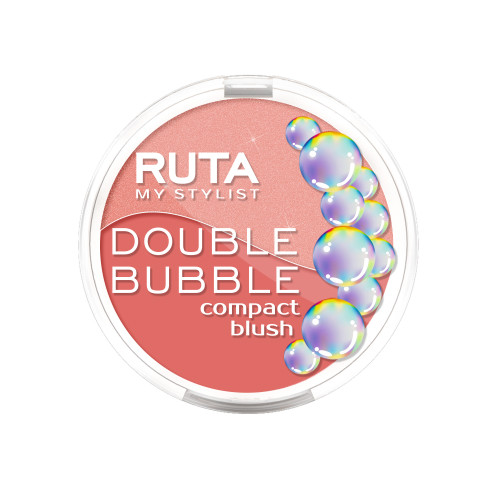 RUTA Румяна двойные компактные DOUBLE BUBBLE 101 сияющий оттенок спелого персика и матовый корал