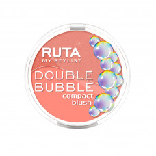 RUTA Румяна двойные компактные DOUBLE BUBBLE 102 сияющий кораллово-розовый оттенок и матовый оттенок