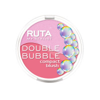 RUTA Румяна двойные компактные DOUBLE BUBBLE 103 сияющий нежно-розовый и матовый оттенок малины