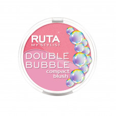 RUTA Румяна двойные компактные DOUBLE BUBBLE 104 сияющий оттенок малины и матовый нежно-розовый