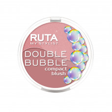 RUTA Румяна двойные компактные DOUBLE BUBBLE 105 сочетание матового и шиммерного оттенка дымчатой ро